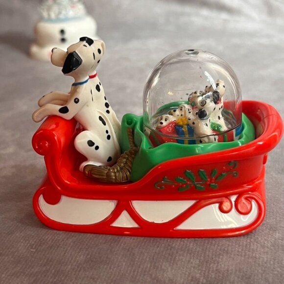 Disney 101 Dalmatians Snow Globe Set Of 4 Ornaments McDonalds Figurines READ - Picture 9 of 16